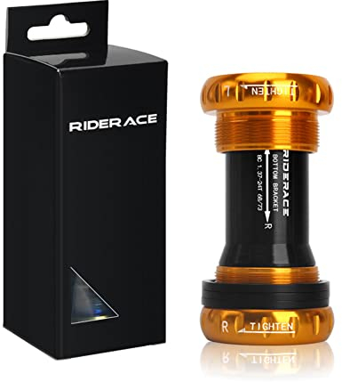 PETSTIBLE Tretlager Mountainbike Tretlager Fahrrad Keramik Kugellager BB52 Tretlager 68-73mm für Teile Gelb