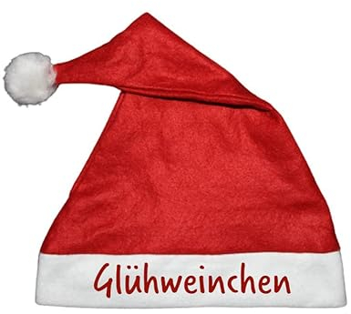 Deggelbam Weihnachtsmützen mit lustigen Sprüchen | Weihnachtsmarkt | Christkindelmarkt | Nikolausmütze | Party | Weihnachtsfeier | Firmenfeier | Weihnachtsparty | Bommelmütze - (Gluehweinchen)