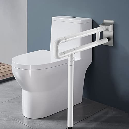 Do-Electr Wall Support Handle Toilet Handle Folding 60cm Non-Slip Stainless Steel Handle 300~350 Kg Handle Shower Foldable Safety Handle for Bathroom and Toilet