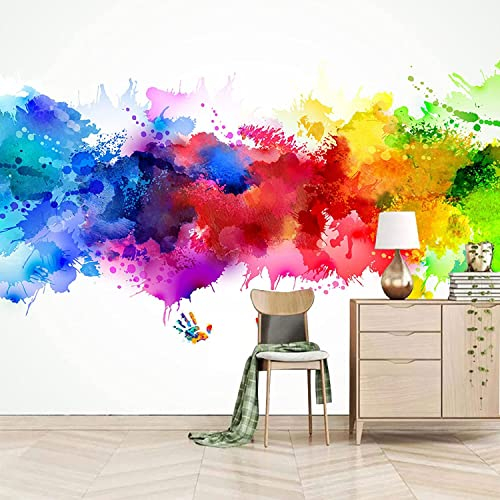 3D Tapete Fototapete Wandbild Bunte Abstrakte Graffiti Tapete 3D Wandbild Wandtapete Wandposter Wandaufkleber Bordüre Selbstklebend Backstein Badezimmer Schlafzimmer Abnehmbares Wandfoto 140 x 70 cm
