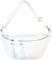 XXL Damen echt Leder Tasche Brusttasche Crossbody Schultertasche Umhängetasche Gürteltasche Crossover Ledertasche Slingntasche Unisex Bag Weiß L