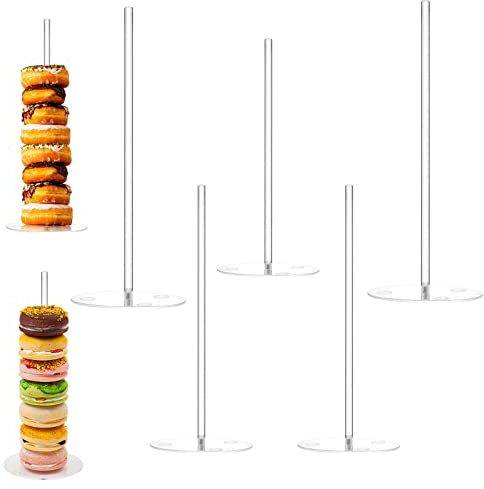 Soporte acrílico para rosquillas, soporte para rosquillas, expositor transparente para tartas de postre para bodas, fiestas de cumpleaños, mesas dulces