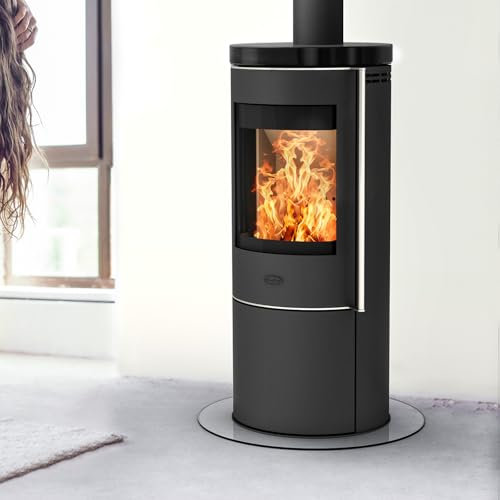Fireplace E6024 Elite Toronto Kaminofen Stahl Schwarz mit Abdeckplatte Keramik/A+