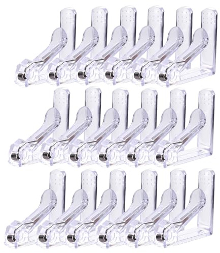 DQZSY Lot de 18 pinces à nappe en plastique transparent - Pour la maison, les fêtes et les pique-niques