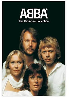 VOLBOZ ABBA The Definitive Collection Musikalbum-Cover Art Deco Poster Leinwand Poster Schlafzimmer Dekor Sport Landschaft Büro Zimmer Dekor Geschenk ungerahmt 30 x 45 cm