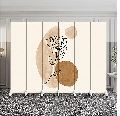 Raumteiler Trennwand, Paravent Raumtrenner Schlafzimmer/Salon/Café Innen-Sichtschutz-Raumteiler, 6 Panels 1,6 m 1,7 m 1,8 m 2 m Höhe Trennwand Raumteiler, Zusammenklappbarer Raumschirm im modernen Sti