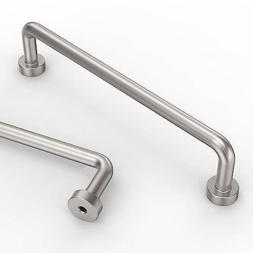 9BUILD 10 Pack 128mm Brushed Satin Nickel Cabinet Pulls - Kitchen Cabinet Handles & Drawer Handles