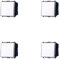 4 Pezzi Pulsante Targa Portanome Campanello, Compatibile Con Vimar Arke, Colore Bianco