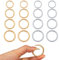 Qianyu 16 stück Runde Karabiner Feder-O-Ringe Zinklegierung Karabinerhaken 20/23/25/33 mm Gold Metall Kleine Federspaltringe Schlüsselbund Zubehör für Schlüsselanhänger Tasche Geldbörse Handwerk DIY