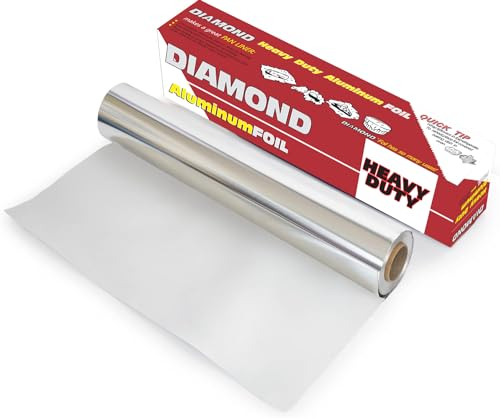 Premium Heavy Duty Kitchen foil 18 Micron 30cm x 50 metres High Quality Food Service Catering Aluminium Foil Roll Dispenser Box - with Cutting sawteeth