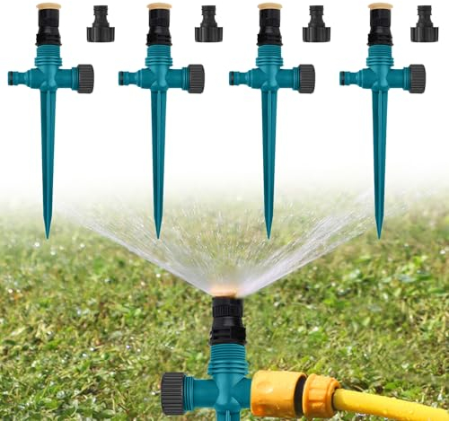 Lithyc Arroseur Jardin - Arroseur Automatique 360° - Convient pour L'Irrigation à 360° (Vert) dans Les Cours, Pelouses, Jardins, Etc