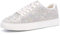 Suokdil Glitzernde Strass-Sneaker für Damen - Weißer Schuh Mit Glitzer, Modisches Bedazzled Plateau, Tennisschuhe für Braut, Hochzeit Und Party - Trendiger Schuh Mit Pailletten
