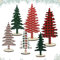 6 Stück Mini Weihnachtsbaum, Kleiner Weihnachtsbaum, Mini Holz Tannenbaum Deko, Weihnachtsbaum Klein, Weihnachtsbaum Tischdeko mit Holzen Basis, Weihnachts Tischdeko, Weihnachten Deko Geschenke