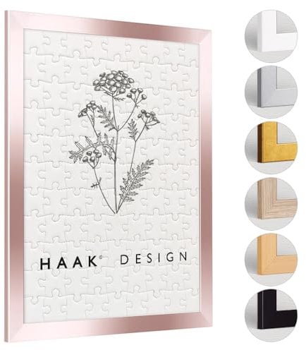 Haak Puzzlerahmen Tokio Rosegold 60 X 80 cm (ca. 1500 Teile) Bilderrahmen Rahmen für Puzzle