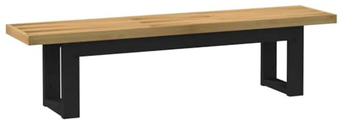 vidaXL Banco Comedor NOAIN Patas Forma U Madera Maciza Pino