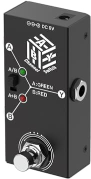 Fegtrtyoa ABY Switch Gitarrenpedal - Mini-Selektor Metallgehäuse Rutschfestes Kompaktes Design für Effiziente Signalübertragung