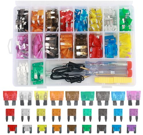 306PCS Car Fuses Assortment Kit,Fuses Automotive Kit Indudes Mini & Low Profile Mini & Standard Fuse for (35A,30A,25A,20A,15A,10A,7.5A,5A,2A),Fusibles para Carro with Circuit Tester