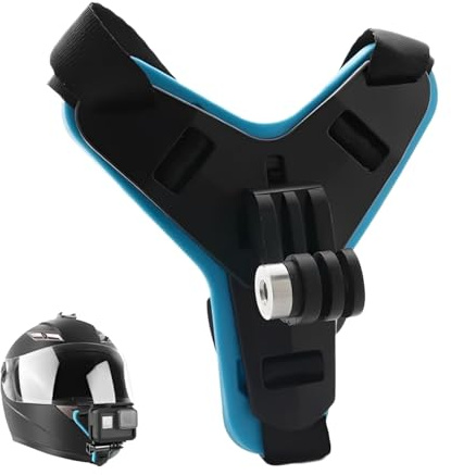 CUEMOON Verstellbare Helmhalterung für Motorradhelm, Motorradhelm, Kinnriemen, für Action-Kameras