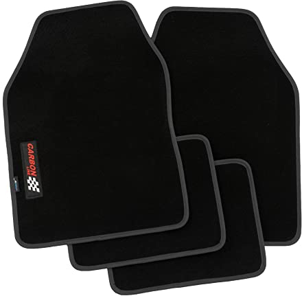 Autoteppich Universal 4-teilig schwarz Carbon Größe 0