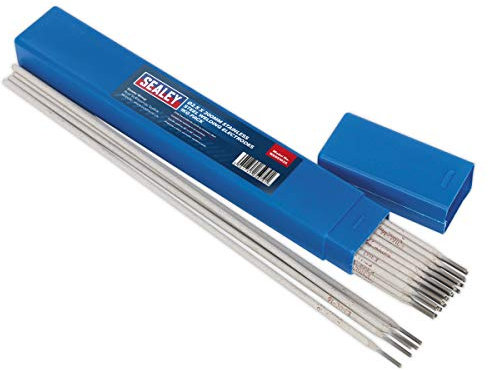Sealey WESS1025 Electrodes de soudure en acier inoxydable Ø 2,5 x 350 mm 1 kg, Ø2.5 x 350 mm, Silver, 1