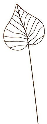 Crispe home & garden Gartenstecker Edelrost - Herzblatt klein | Rankhilfe Gartendeko Höhe 92 cm