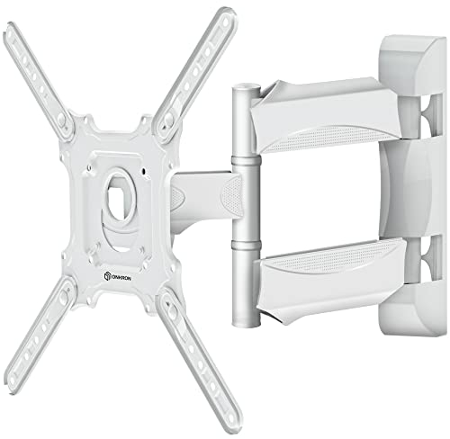 ONKRON Full Motion TV Wall Mount for 32-65 Inch Screen, Television Wall Bracket Weight up to 35 kg - Tilt and Swivel tv Wall Bracket VESA 100x100 - VESA 400x400/Universal TV Wall Mount M4-W White