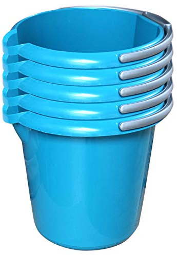 Rival Eimer 5er Set Azur 10 Liter Rund Kunststoff 30x30x28,5 cm