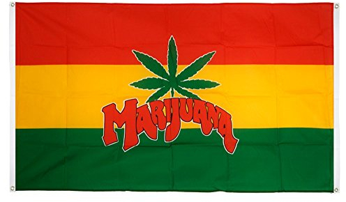 Flaggenfritze® Balkonflagge Marijuana - 90 x 150 cm