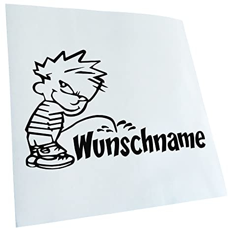 Kiwistar UG - Autoaufkleber piss on Wunschname Aufkleber Auto, Laptop, Fahrrad, LKW, Motorrad mehrfarbig JDM Decal Racing