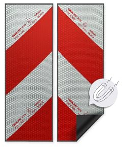 Magnetische Reflecto Kfz-Warnmarkierung aus Orafol ORALITE 5921M in vielen Varianten (Reflexfolie, 2 x 141mm x 423mm)