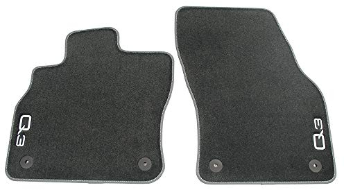 Audi 83B061275MNO Premium Textilfußmatten Vorn Velours Fußmatten Stoffmatten, Schwarz