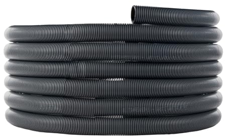 BITS4REASONS Tuyau d'évacuation des eaux usées standard pour caravane 25 m – Gris – 28,5 mm ID (34 mm OD)