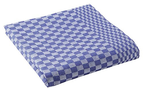 EXNER Touchon, Grubentuch, Küchen-Tuch, Geschirr-Tuch, Breite 50 x Länge 100 cm, 100% Baumwolle, Farbe blau/grau, 1 Packung = 5 Stück!