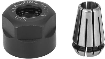 CNC-Spannzange Set, CNC Spindelmotor, Federstahl Spannzangen-Drehteile, 6mm ER11 Spannzangenfutter, Federstahl-Spannmuttern für CNC-Fräs-Graviermaschine, Trimmgraviermaschine