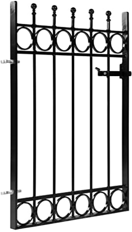 metal garden gate, Whalley Design, galvanised & powder coated black (width of opening 3ft 3/height 38)