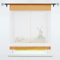 CORLIF Küche Raffrollo mit Tunnelzug Raffgardinen Transparent Voile Vorhang Katharina Bändchenrollo Modern Orange BxH 60x120cm 1 Stück