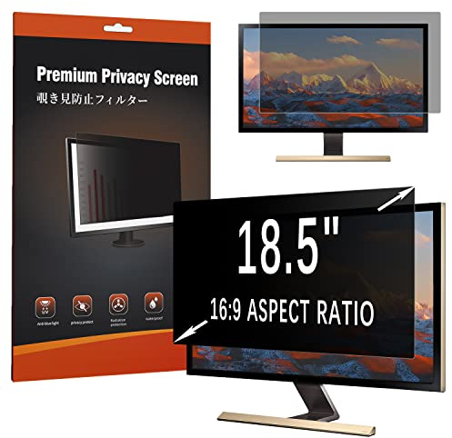HaruYo Amovible Filtre de Confidentialité Premium pour 18,5 Pouces 16:9 | Privacy Anti Espion Filtre, Anti-Lumière Bleu Film de Protection pour Écran d’Ordinateur & Moniteur 18,5 16:9