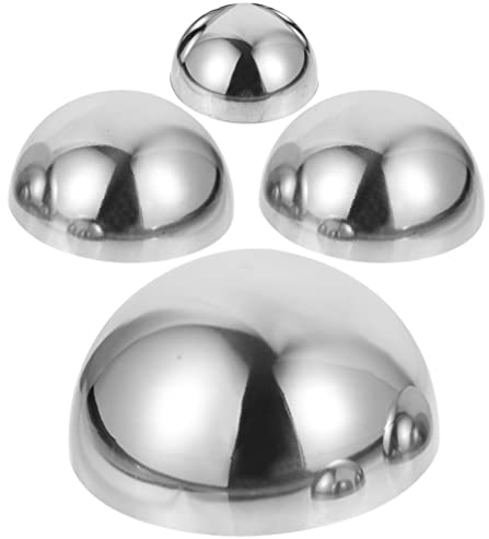 Cabilock 4 Stücke Edelstahlkugeln Spiegelkugel Garten Edelstahl Gartenkugel Gartendeko Für Draußen Hohlkugel Dekokugel Teichkugeln für Rasen Garten Metall Ball Deko