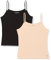 Tommy Hilfiger Damen 2er Pack Tops Stretch, Mehrfarbig (Black/Misty Blush), S