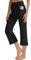 LaiEr Frauen Yoga Capri Hose mit Taschen Weites Bein Straighthose Bauchkontrolle(Black,Large)