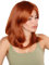 Prettyland orange Kupfer-Rot Mittellange Gestuft Glatte Pony Perücke Captain America black widow C404