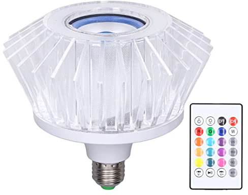 LED-Glühbirnen-Lautsprecher, LED-Musik-Glühbirne, RGB-Wechsellampe, Stereo-Audio mit 24-Tasten-Fernbedienung für Party-Dekoration, Smart-Home-Beleuchtung