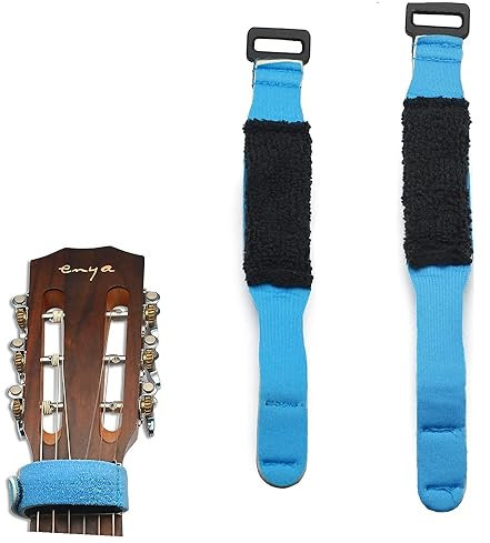 2 Pezzi Smorzatore Corde Chitarra, Regolabile Silenziatore Per Basso 2 Misure Riduzione del Rumore Cinghie di Silenziamento per Tastiera per Chitarra Basso Strumento Musicale (blu)
