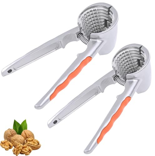 LOCEAST 2 Stück Nussknacker Heavy Duty Walnussknacker mit rutschfestem Griff Nussknacker Werkzeuge Trichter Walnuss Zange Nussknacker Pekannuss Walnuss Zange Clip Werkzeug