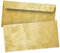 50 Briefumschläge DIN Lang | Fotodruck Gold Look edel | selbstklebend ohne Fenster | Brief-Umschlag mit Design-Motiv bedruckt | 90 g/m²