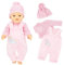 SCBOY Puppenkleider Puppenkleidung für Baby Puppen 35-43 cm Puppenzubehör(Puppen Nicht enthalten) mit Hut Langarm Hose Kinder