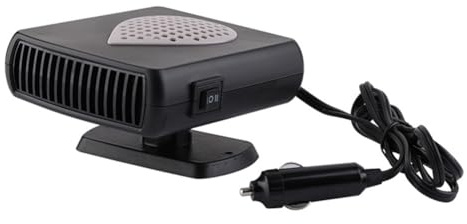 Frefgikty Ventilateur chauffant de voiture 12V, Dégivreur de voiture 500W pour pare-brise, Ventilateur de refroidissement chaud et froid de voiture avec prise allume-cigare, Installation facile B