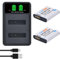PowerTrust 2X Li-90B Li-92B Akku mit Typ-c Ladegerät für Olympus Tough TG-6 TG-5 XZ-2 TG-4 TG-3 TG-2 SH-3 SH-2 SH-1 SP-100EE, DB-110 für Ricoh GR III, WG-6, GR IIIx
