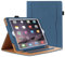 DAORANGE Custodia per iPad 9.7 6a/5a Generazione 2018/2017, Cover per iPad Air 2 9.7 2014, Custodia in Pelle PU di Alta Qualità, Tasca Portadocumenti, Auto Svegliati/Sonno (Blu scuro)