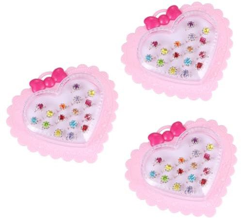 Abaodam 48 Stk Kinderring Mädchenspielzeug Spielzeug Für Mädchen Spielzeug Für Kinder Ringe Diamantring Für Kinder Geschenk Karikatur